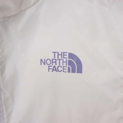 ザノースフェイス THE NORTH FACE ナイロン パーカー ジップアップ ロゴ ホワイト オレンジ 120 XS位 キッズ_画像3
