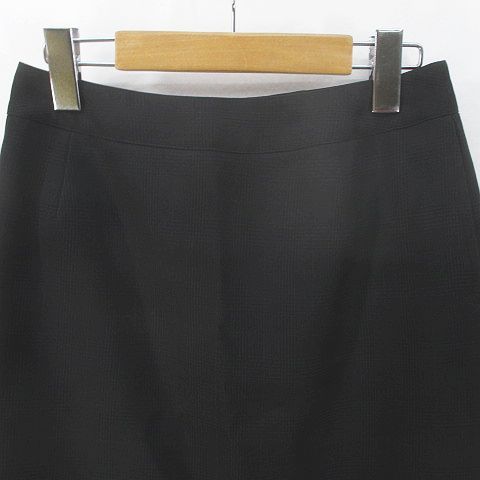 サンペックスイスト SUNPEXIST 膝丈 タイトスカート スカート 9 黒系 ブラック 裏地 チェック レディースの画像4