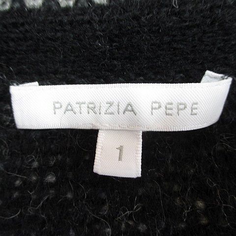 パトリツィアペペ PATRIZIA PEPE 長袖 カーディガン ニット ミディアム丈 1 灰系 グレー ロールアップ ポケット 毛 ウール レディース_画像3