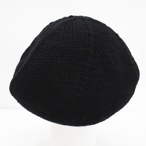 フォクシー FOXEY カシミヤ ニット帽 ブラック 黒 帽子 ニットキャップ レザーベルト 日本製 服飾小物 レディース_画像4