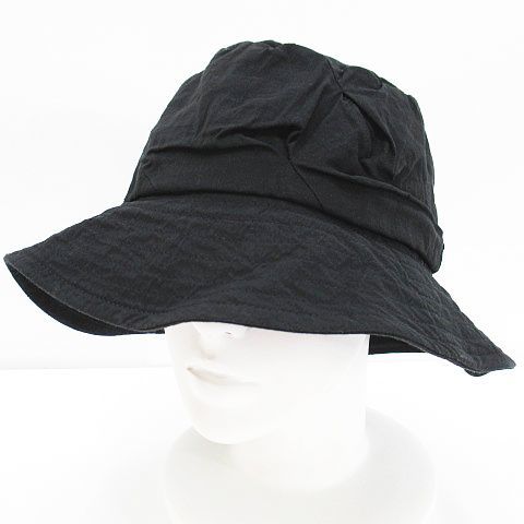 カシラ CA4LA バケットハット ブラック 黒 帽子 日本製 麻 リネン混 服飾小物 綿 コットン レディース_画像1