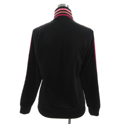  Adidas Neo adidas neo jacket jersey stand-up collar Logo embroidery Zip up 3ps.@ line black black red red pink L