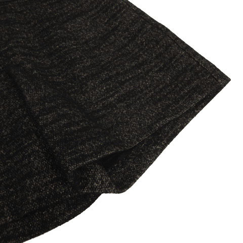 ノーリーズ Nolley's パンツ ショートパンツ タック 日本製 ウール混 ツイード ラメ ブラック 黒 グレー ゴールド 36 レディース_画像4