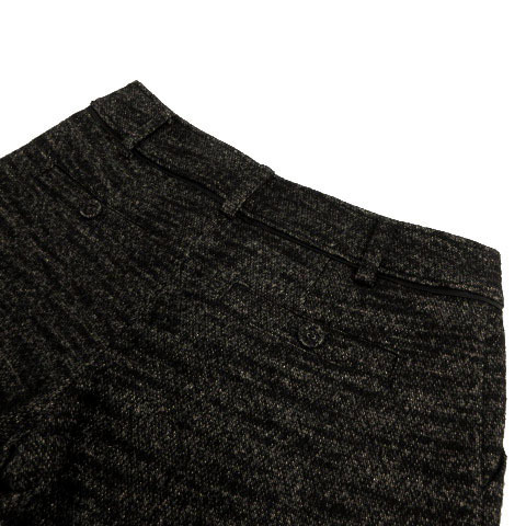 ノーリーズ Nolley's パンツ ショートパンツ タック 日本製 ウール混 ツイード ラメ ブラック 黒 グレー ゴールド 36 レディース_画像6