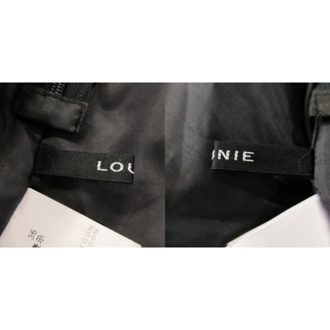  Lounie LOUNIE юбка flair длинный воздушный Lee .... clover точка общий рисунок 36 чёрный черный /AH2 * женский 