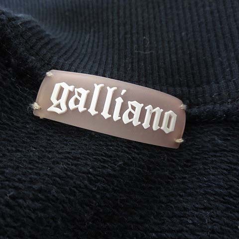 ガリアーノ GALLIANO イタリア製 ジャケット スウェット トラックジャケット スタッズ ロゴ ジップアップ 長袖 L 黒 ブラック メンズ_画像5