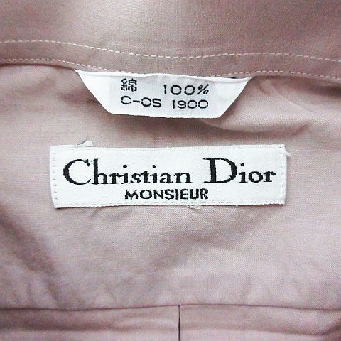  Christian Dior Christian Dior MONSIEUR shirt long sleeve . pocket cotton 2 pink *EKM men's 