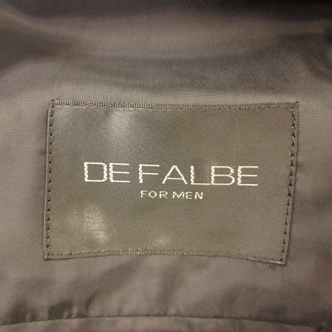 DE FALBE スーツ セットアップ テーラードジャケット 長袖 ロングパンツ 黒 BB5 *T570 メンズ_画像3