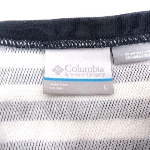 ... Columbia  футболка  ...  полосатый    короткие рукава  L  синий   военно-морской флот   белый  белый  /YK  мужской 