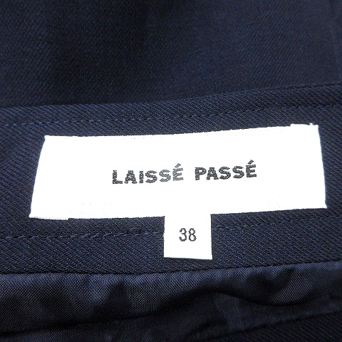 レッセパッセ LAISSE PASSE フレアスカート ミモレ ロング 38 紺 ネイビー /MN レディース_画像5