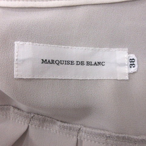 マルキスデブラン Marquise de blanc ブラウス カシュクール 半袖 38 グレージュ /MS レディース_画像5