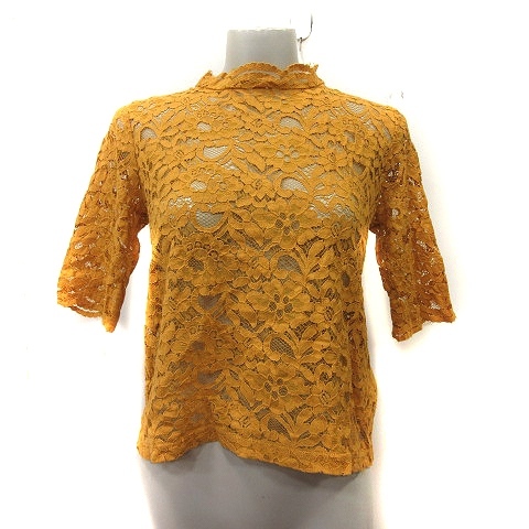 Lawrys Farm Lowrys Farm рубашка пулопер пуловер Total кружевной короткий рукав M Yellow Ladies /Yi Ladies