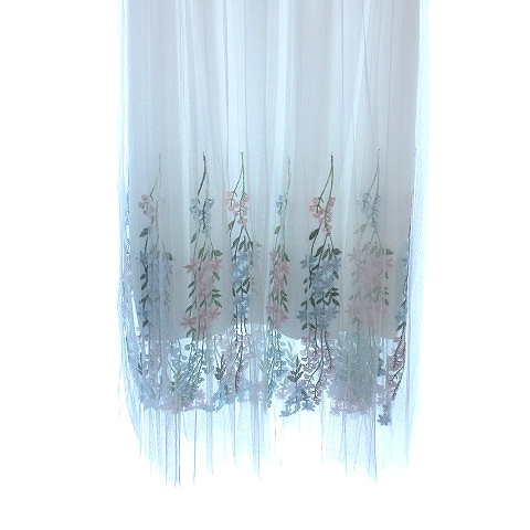 アールピーエス rps チュールスカート ギャザー ロング 刺繍 ナイロン M 白 ホワイト /AU レディース_画像4