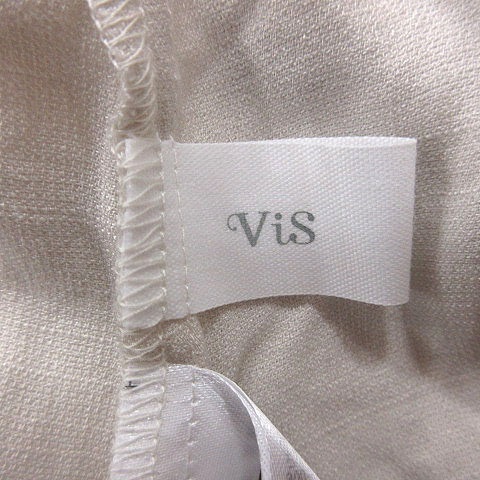 ビス ViS シャツ ブラウス ノーカラー フレアスリーブ 半袖 F 白 オフホワイト /MS レディース_画像5
