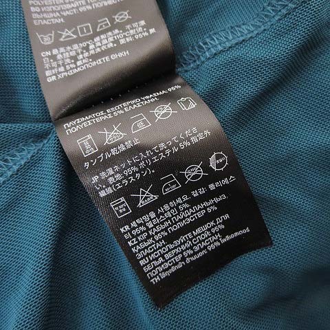 エイチ&エム H&M DIVIDED カットソー Tシャツ ソフト チュール 透け感 長袖 M ブルーグリーン レディース_画像6