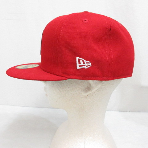 未使用品 ニューエラ NEW ERA 59FIFTY 5950 MLB ワシントン ナショナルズ ベースボール キャップ 帽子 7 1/8 56.8cm 赤 レッド 正規品_画像3
