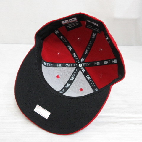 未使用品 ニューエラ NEW ERA 59FIFTY 5950 MLB ワシントン ナショナルズ ベースボール キャップ 帽子 7 1/8 56.8cm 赤 レッド 正規品_画像6