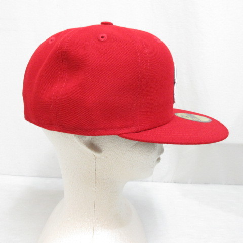 未使用品 ニューエラ NEW ERA 59FIFTY 5950 MLB ワシントン ナショナルズ ベースボール キャップ 帽子 7 1/8 56.8cm 赤 レッド 正規品_画像5
