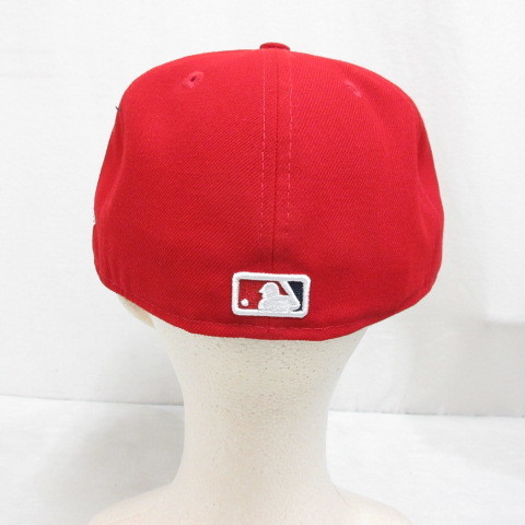 未使用品 ニューエラ NEW ERA 59FIFTY 5950 MLB ワシントン ナショナルズ ベースボール キャップ 帽子 7 1/8 56.8cm 赤 レッド 正規品_画像4
