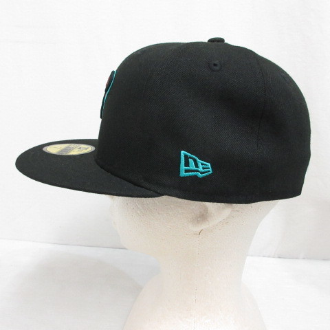 未使用品 ニューエラ NEW ERA 59FIFTY 5950 MLB アリゾナ ダイヤモンドバックス ベースボール キャップ 帽子 7 55.8cm 黒 ブラック 正規品_画像3