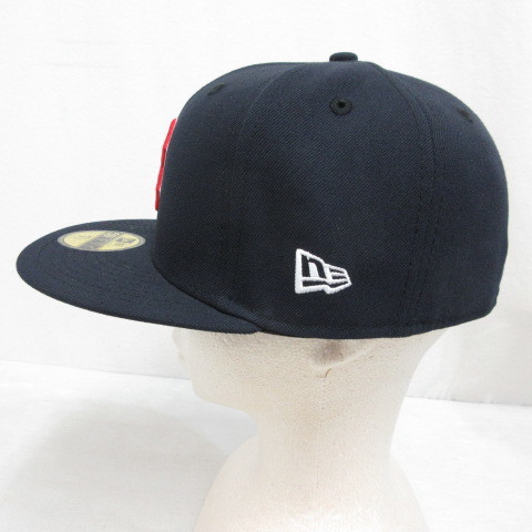 未使用品 ニューエラ NEW ERA 59FIFTY 5950 MLB ボストン レッドソックス ベースボール キャップ 帽子 7 1/4 57.7cm ネイビー 正規品_画像3