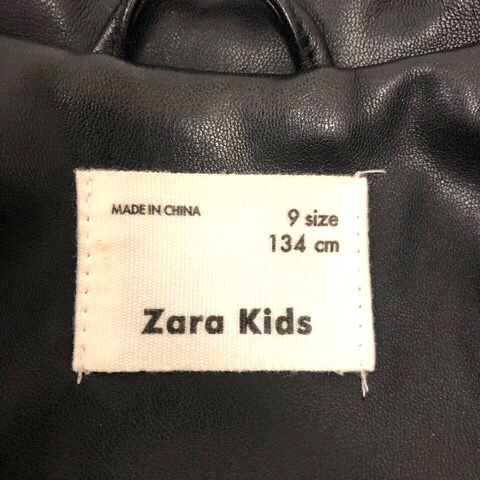  Zara ZARA Kids жакет rider`s верхняя одежда искусственная кожа 9/134 чёрный черный мужчина Kids 