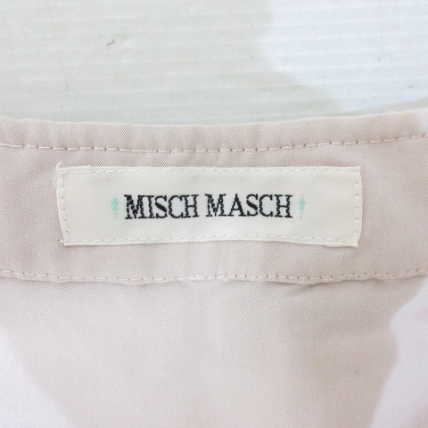 ミッシュマッシュ MISCH MASCH 五分袖 ジップ ブルゾン M ピンク クロップド丈 ジャケット レディース_画像3
