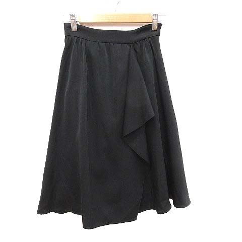  Queens Court QUEENS COURT LAP skirt flair knee height frill 1 black black /CT lady's 