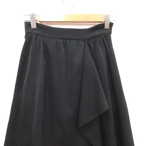  Queens Court QUEENS COURT LAP skirt flair knee height frill 1 black black /CT lady's 