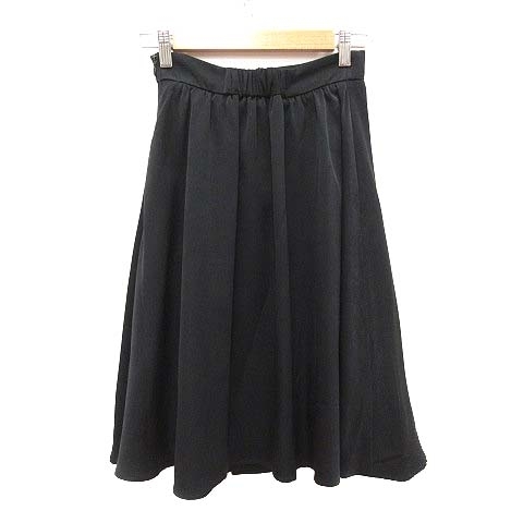 Queens Court QUEENS COURT LAP skirt flair knee height frill 1 black black /CT lady's 