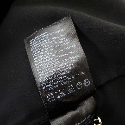 エイチ&エム H&M シャツ ブラウス 比翼ボタン とろみ 落ち感 長袖 M 黒 ブラック レディースの画像5