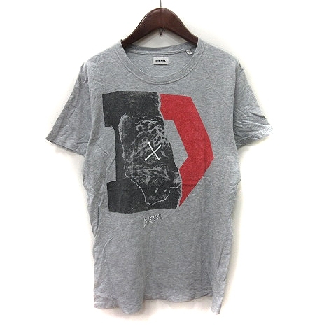 ディーゼル DIESEL Tシャツ カットソー 半袖 S グレー /YI メンズ_画像1
