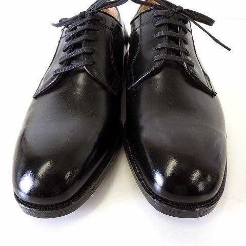 未使用品 THOMAS CLUB ビジネスシューズ 革靴 プレーントゥ ストレートチップ 本革 レザー 幅広ワイズ 25.5cm EEE 黒 ブラック 靴_画像4