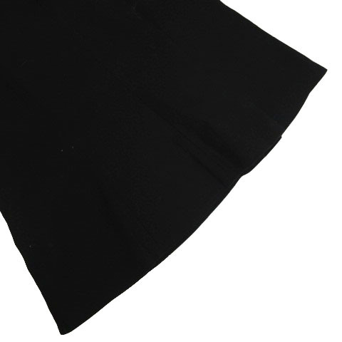 エフデ ef-de スカート 台形 裾フレア ミディ丈 ストレッチ コットン混 日本製 ブラック 黒 9 レディース_画像5