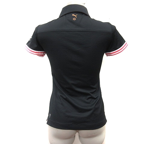 プーマ PUMA ポロシャツ 半袖 S 黒 ブラック /YI レディース_画像5