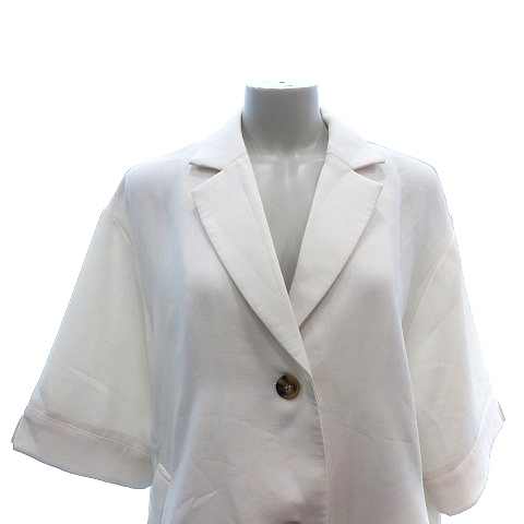  Moussy moussy tailored jacket single oversize . minute sleeve F ivory white white /AU lady's 