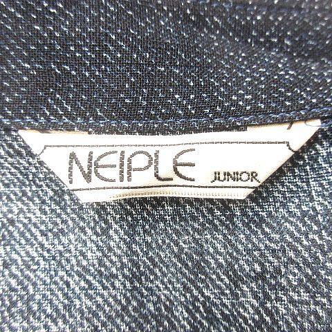 ネイプル NEIPLE JUNIOR ステンカラージャケット レース L 紺 ネイビー /MN レディース_画像6
