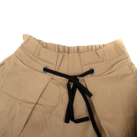  Olive des Olive OLIVE des OLIVE gaucho pants s car cho wide pants Easy 7 minute height M tea color Brown /HO25 #MO lady's 