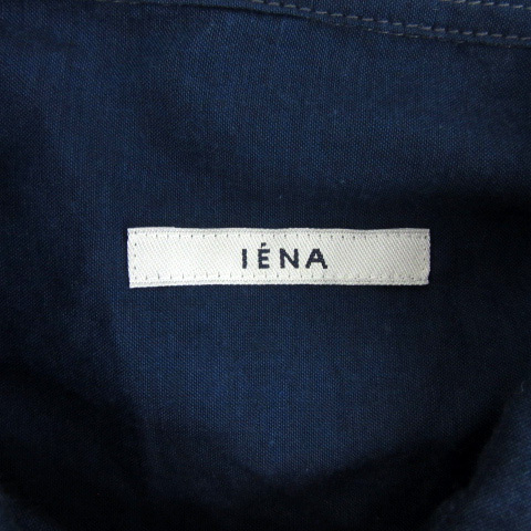 イエナ IENA シャツ ブラウス 長袖 無地 薄手 オーバーサイズ 38 紺 ネイビー /YS33 レディース_画像5