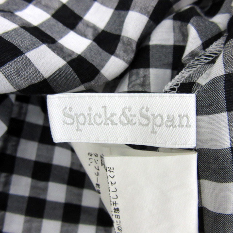  Spick & Span Spick&Span рубашка блуза короткий рукав серебристый жевательная резинка в клетку чёрный черный белый белый /YS34 женский 