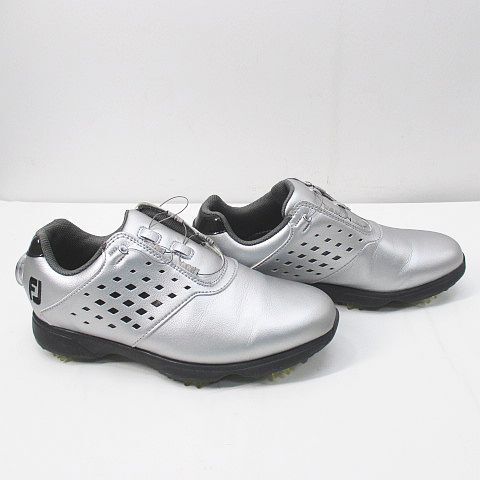 フットジョイ FootJoy ゴルフシューズ Eコンフォート ボア 23.5cm シルバー レザー調 レディース_画像4