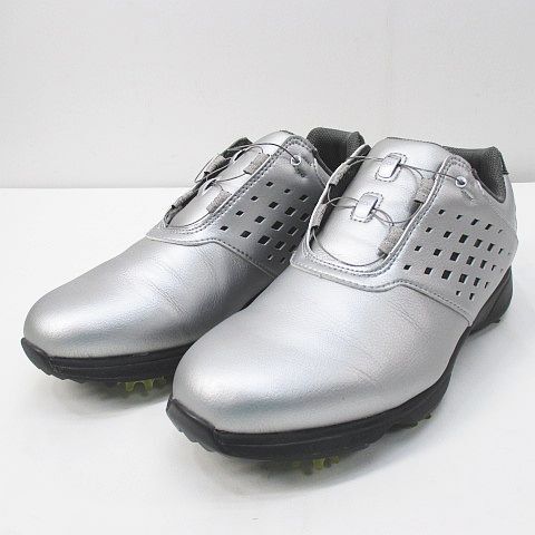 フットジョイ FootJoy ゴルフシューズ Eコンフォート ボア 23.5cm シルバー レザー調 レディース_画像1