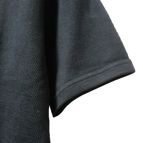 クーティー COOTIE ハニカム サーマル Tシャツ カットソー 半袖 クルーネック 無地 M 黒 ブラック X メンズ_画像4