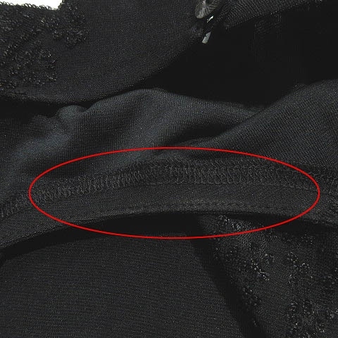  Nicole Niccole ensemble embro Ida Lee shirt jacket long sleeve cut and sewn 7 minute sleeve total embroidery thin large size black black 15BR