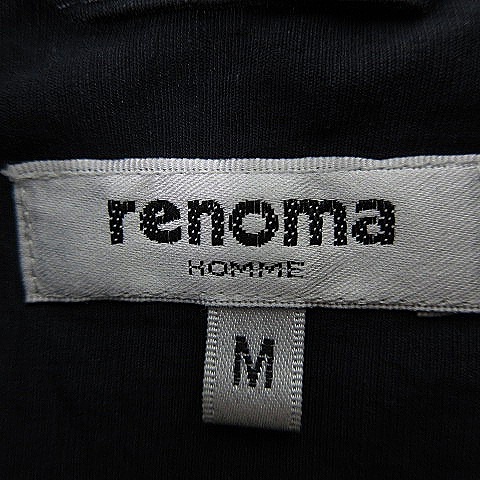 レノマ renoma HOMME シャツ ステンカラー 長袖 フライフロント 薄手 無地 M 紺 ネイビー トップス /BT メンズ_画像8