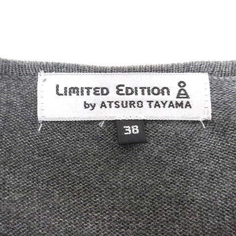 リミテッドエディション LIMITED EDITION by ATSURO TAYAMA ワンピース ひざ丈 ドッキング 千鳥格子 長袖 38 グレー ベージュ レディース_画像6