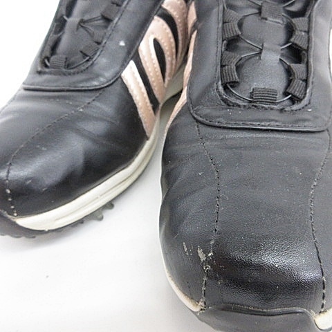  M You спорт M*U SPORTS Mieko Uesako туфли для гольфа dial тип шиповки черный чёрный розовый 23 женский 