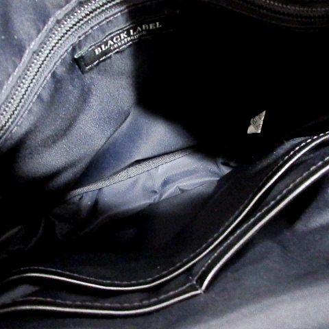 ブラックレーベルクレストブリッジ BLACK LABEL CRESTBRIDGE ショルダーバッグ チェック柄 ナイロン × レザー 黒 ブラック ■U90 メンズの画像5