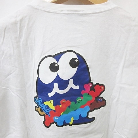 ムータ muta marine マリン ゴルフ Tシャツ 半袖 丸首 プリント キャラクター 白 ホワイト M メンズ_画像6