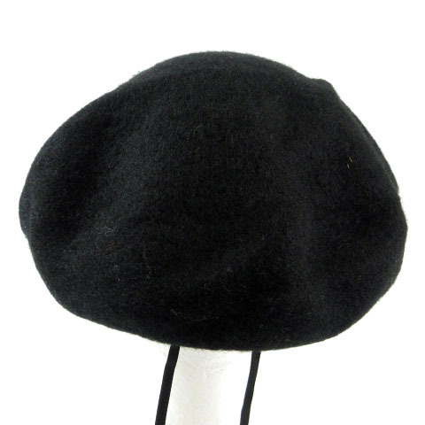 レピピアルマリオ repipi armario ベレー帽 パイピング 起毛 ウール混 ブラック 黒 レディース_画像4
